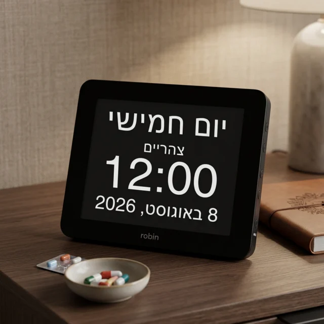 שעון דיגיטלי עם תזכורת לתרופות (2)